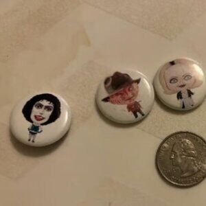 Horror Icon Pins Halloween Scary Movies Fashion